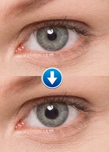   O cinza eyes lentes de contato do Perspective